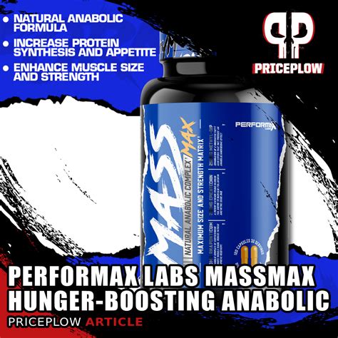 Performax Labs MassMax: Natural Anabolic & Hunger Booster.